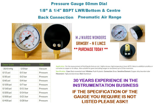 Pressure gauge 50mm - pressure, dial