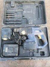 Mac Allister SDS Rotary Hammer Drill MRH24 24v 2x Batteries & Charger Tools Diy