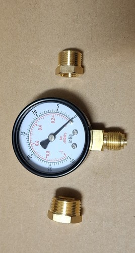 Pressure gauge 30inhg - -, 0