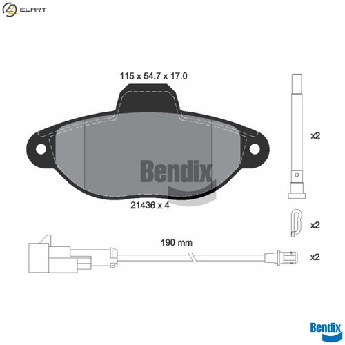 Brake pad set - pad, disc