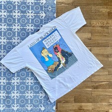 Vintage 90's Tintin land of black gold white graphic T-shirt