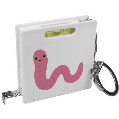 Happy worm keyring tape - 'happy, worm'