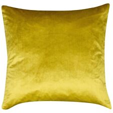 Bella Plain Velvet Extra-Large Cushion. Supersoft Metallic Gold Chenille. 23x23"