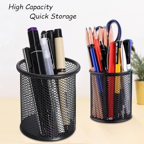 Metal pen pot ruler pencil - metal,
