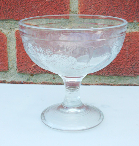 Clear embossed floral - embossed, glass