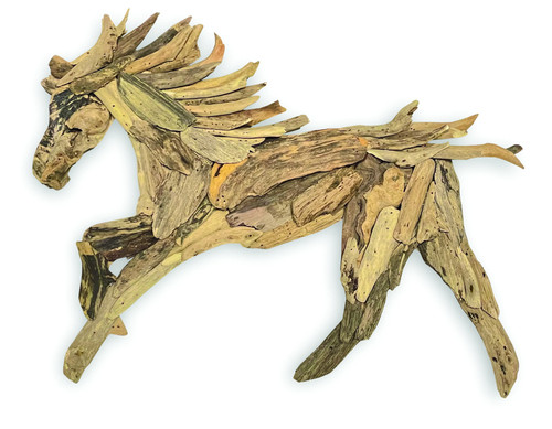 Horse wall art - horse, driftwood