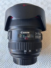 Canon EF 24-70mm f/4 L IS USM Lens - Used good condition + lens hood, lense caps