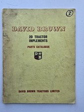 DAVID BROWN 2D TRACTOR IMPLEMENTS PARTS CATALOGUE