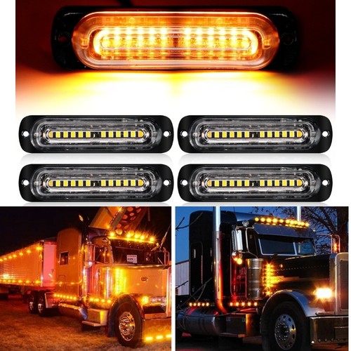 4pcs led12v 24v amber - 24v,