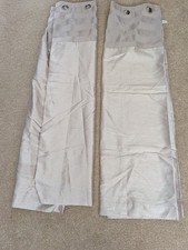 Pair Of Gorgeous Grey Dunelm Mill Eyelet Curtains - 168cm x 137cm - Excellent