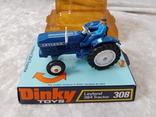 Vintage Dinky Toys Tractor Blue Leyland 308 Made In England 