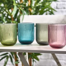 Set of 2 4 6 Coloured Glasses