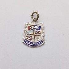Vintage 925 Sterling Silver Harrogate Travel Charm Pendant 