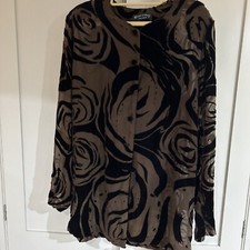 Y2K designer georgina von etzdorf Brown Silk Shirt/jacket 