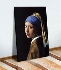 CANVAS WALL ART ARTWORK FRAMED Johannes Vermeer The Girl With The Pearl Earring