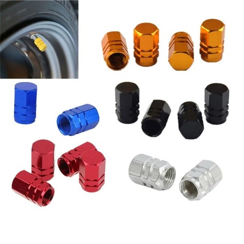 Tyre valve dust - 4x, caps