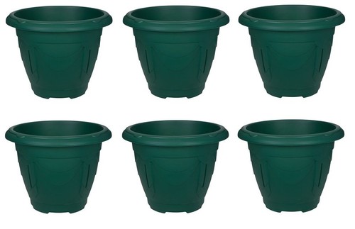 Green round venetian pot - 6,