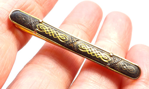Vintage tie slide - tie, spanish