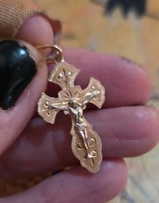 585 14ct Rose Gold Orthodox Cross. New.