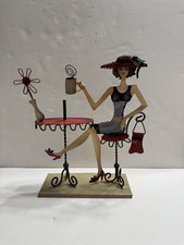 Glamour Girl Morning Coffee Jewelry Holder/Decor Piece Metal