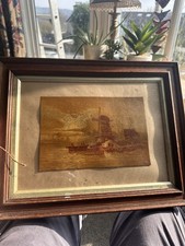 vintage old framed painting