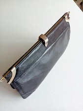 Vintage Black Leather Clutch