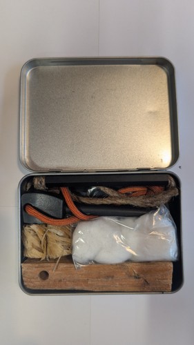 Compact fire starting kit or - compact, (or