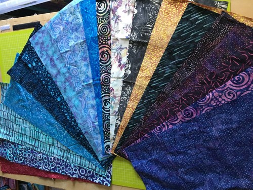 Batik fabric long quarters - fabric,,