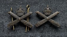 Genuine WW1 Machine Gun Corps Officers Bronze Collar Badges