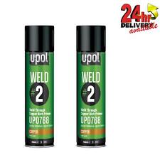 2 x U-Pol WELD#2 Weld Through Copper Rich Zinc Primer Spray 450ml Aerosol UPol
