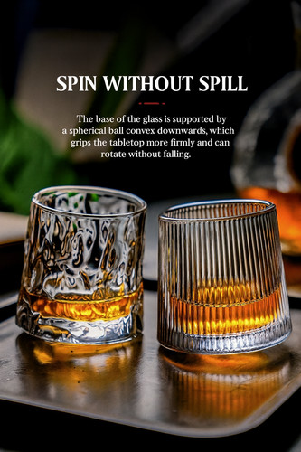 360 rotating whiskey glass - 360°rotating,