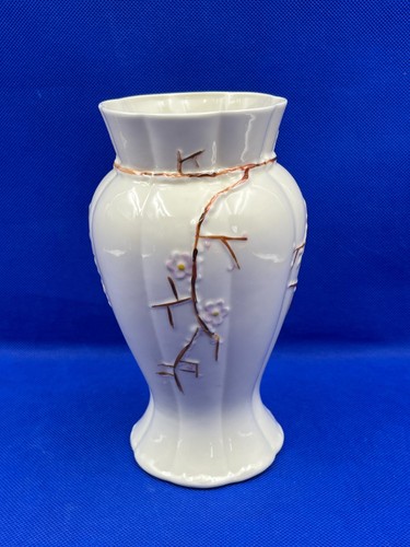 Belleek pottery vase - pottery, blossom