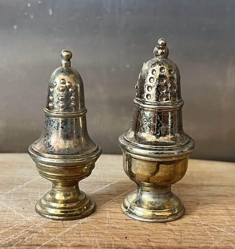 Vintage brass miniature salt - vintage,