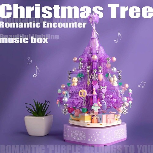 Purple crystal christmas - crystal, tree