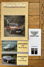 Peugeot Talbot Range Sales Brochure with 205 & 305 leaflets & price list. 1984