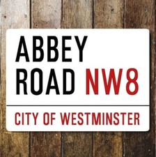 Abbey Road Street Sign - Metal