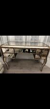 LARGE ANTIQUED GLASS VENETIAN STYLE DESK/ DRESSING TABLE