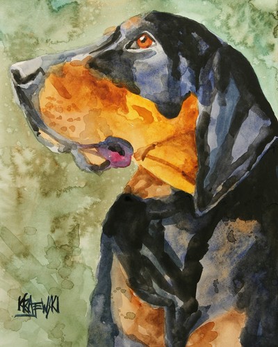 Black and tan coonhound - and, print