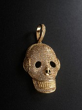 New! 14K Gold gp MICRO Skull