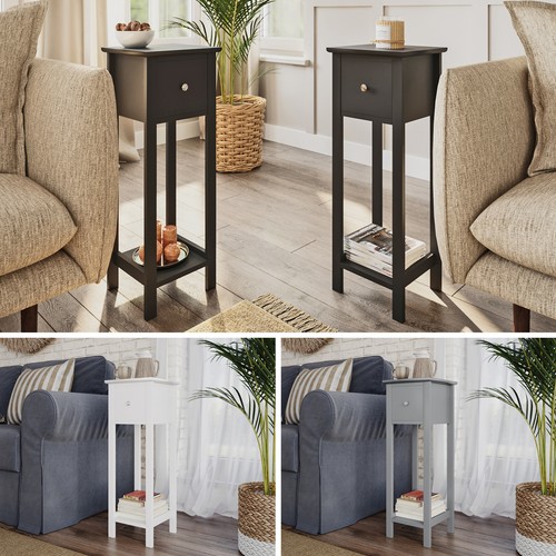 Slim bedside nightstand table - slim,