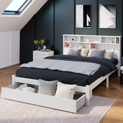 Wooden double daybed with - double,