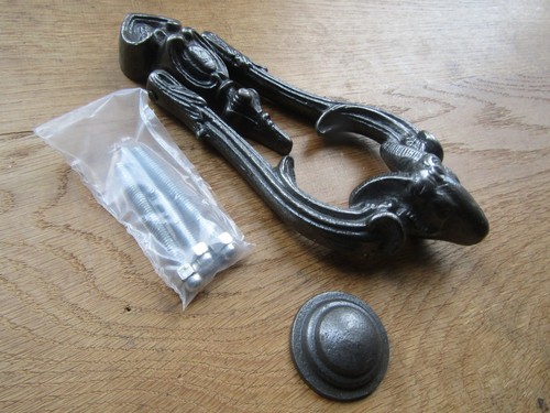 Rustic iron door knocker - knocker, rams
