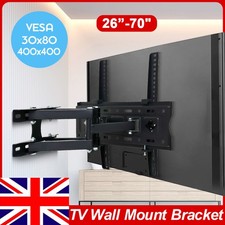 TV WALL BRACKET MOUNT 26-70" SWIVEL & TILT FULL MOTION FOR PLASMA TELEVISION UK