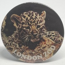 Cheetah London Zoo Pin Lapel Badge Vintage Animal Park Menagerie Nature Wildlife