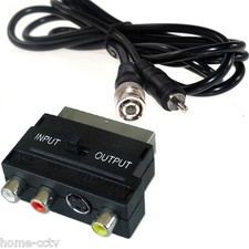 BNC TO SCART CABLE 1.2M  CCTV METER LEAD connect CCTV DVR video output to TV
