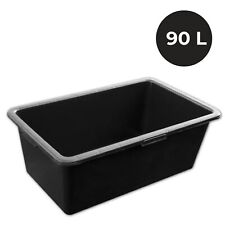 Plastic Mixing Tub 90L Multi Purpose Use Feed Bucket Equine Stable Water Trough