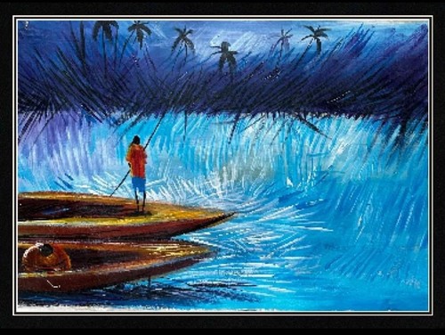 African art hand painting - african, on