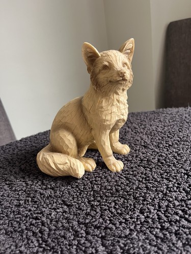 Wolf ornament carved stone - wolf,