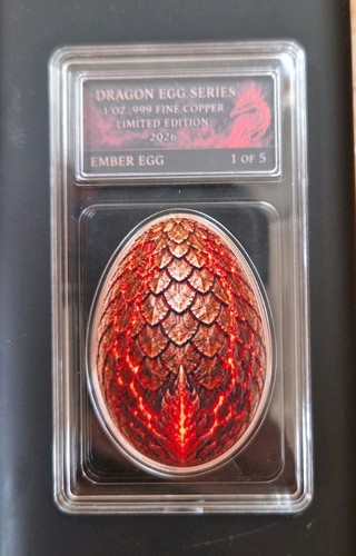 1oz copper ember dragon egg - dragon,