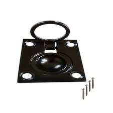 Black Stainless Steel Square Floor Hatch Pull Marine-Grade for Yachts Boats